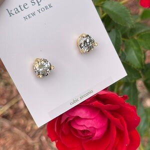 ♠️KATE SPADE New York Rise and Shine Stud Earrings in Gold Patina